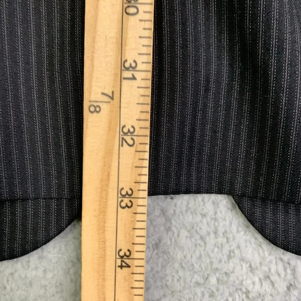 Daniel Cremieux Loro Piana Suit Jacket 42L Black Striped Mens